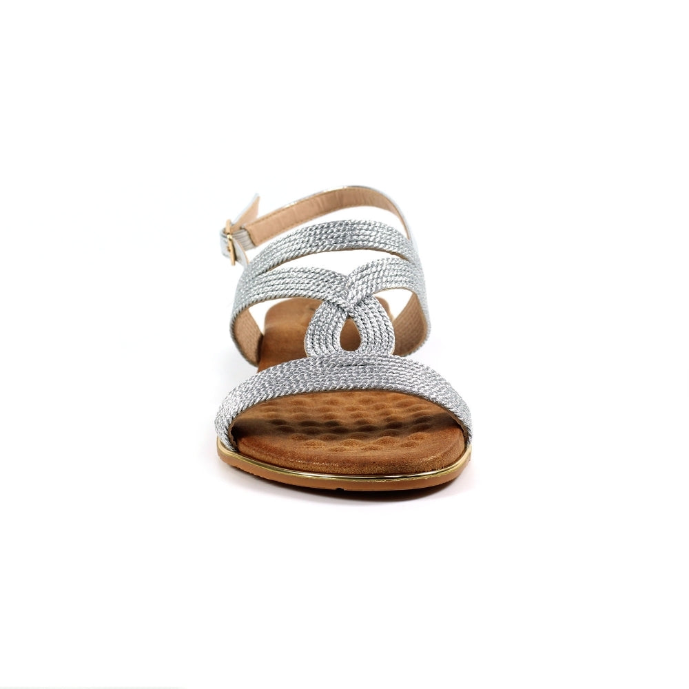 Lunar Lisia Women's Open Toe Slingback Sandal Silver