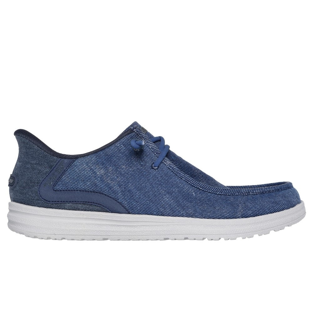 Skechers Melson Coronado Men's Slip-In Machine Washable Relaxed Fit Wally Shoe Denim