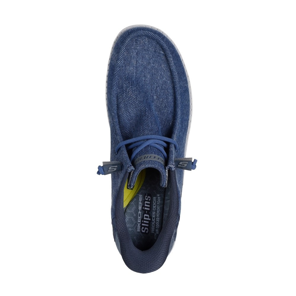 Skechers Melson Coronado Men's Slip-In Machine Washable Relaxed Fit Wally Shoe Denim