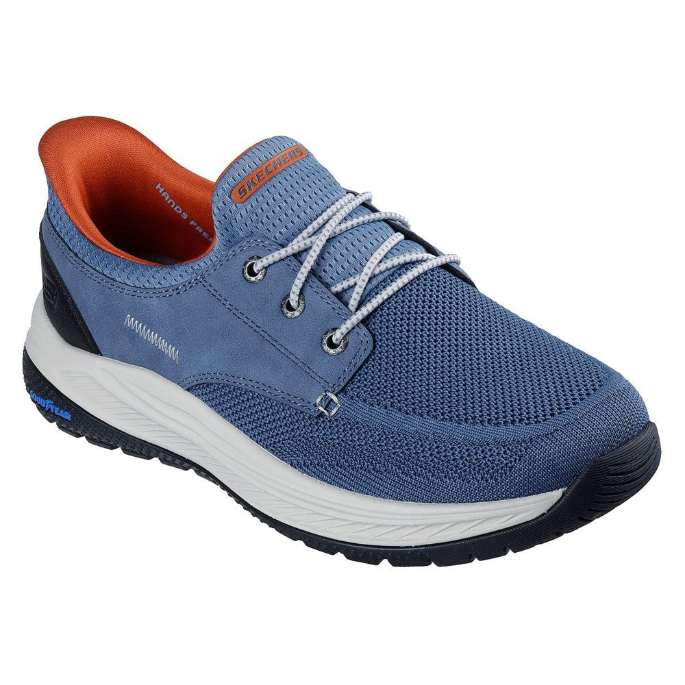 Skechers Meroe Alden Men's Vegan Slip-In Relaxed Fit Trainer Blue