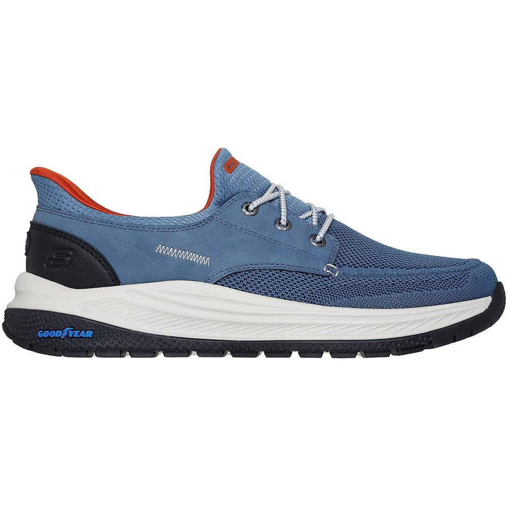Skechers Meroe Alden Men's Vegan Slip-In Relaxed Fit Trainer Blue