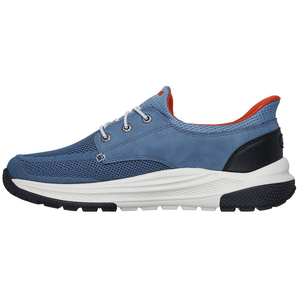Skechers Meroe Alden Men's Vegan Slip-In Relaxed Fit Trainer Blue