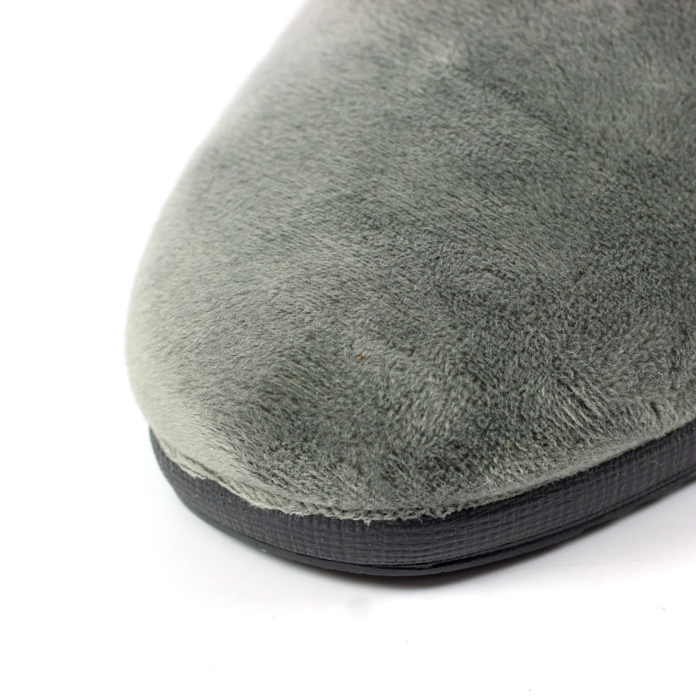 Lunar Michelle Women's Washable Slip On Wedge Slipper Grey Ocelot