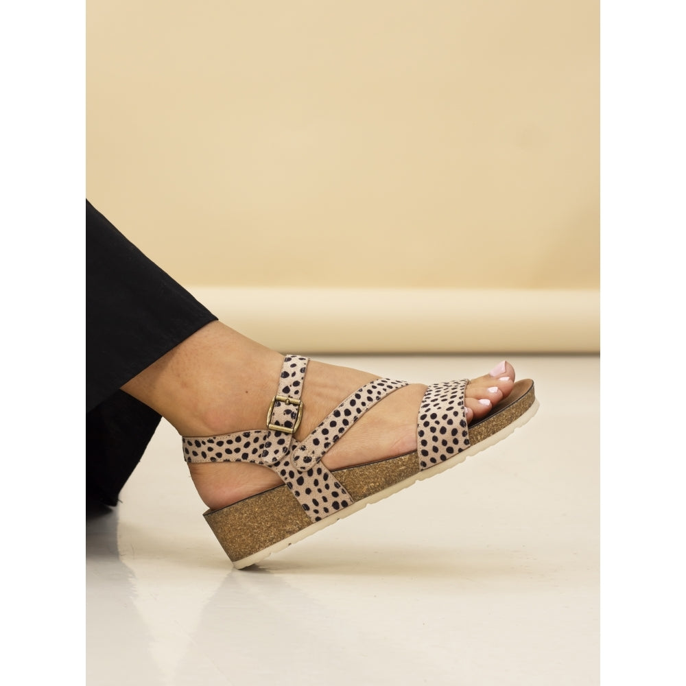Lunar Muster Women's Wedge Sandal Ocelot
