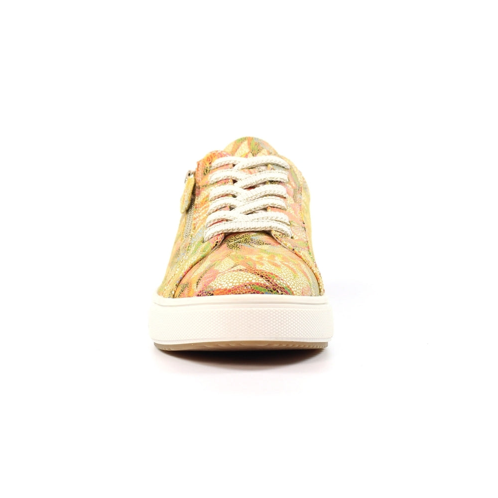 Lunar Nicole Women's Chunky Sole Lace Up/ Zip Up Trainer Floral Multi