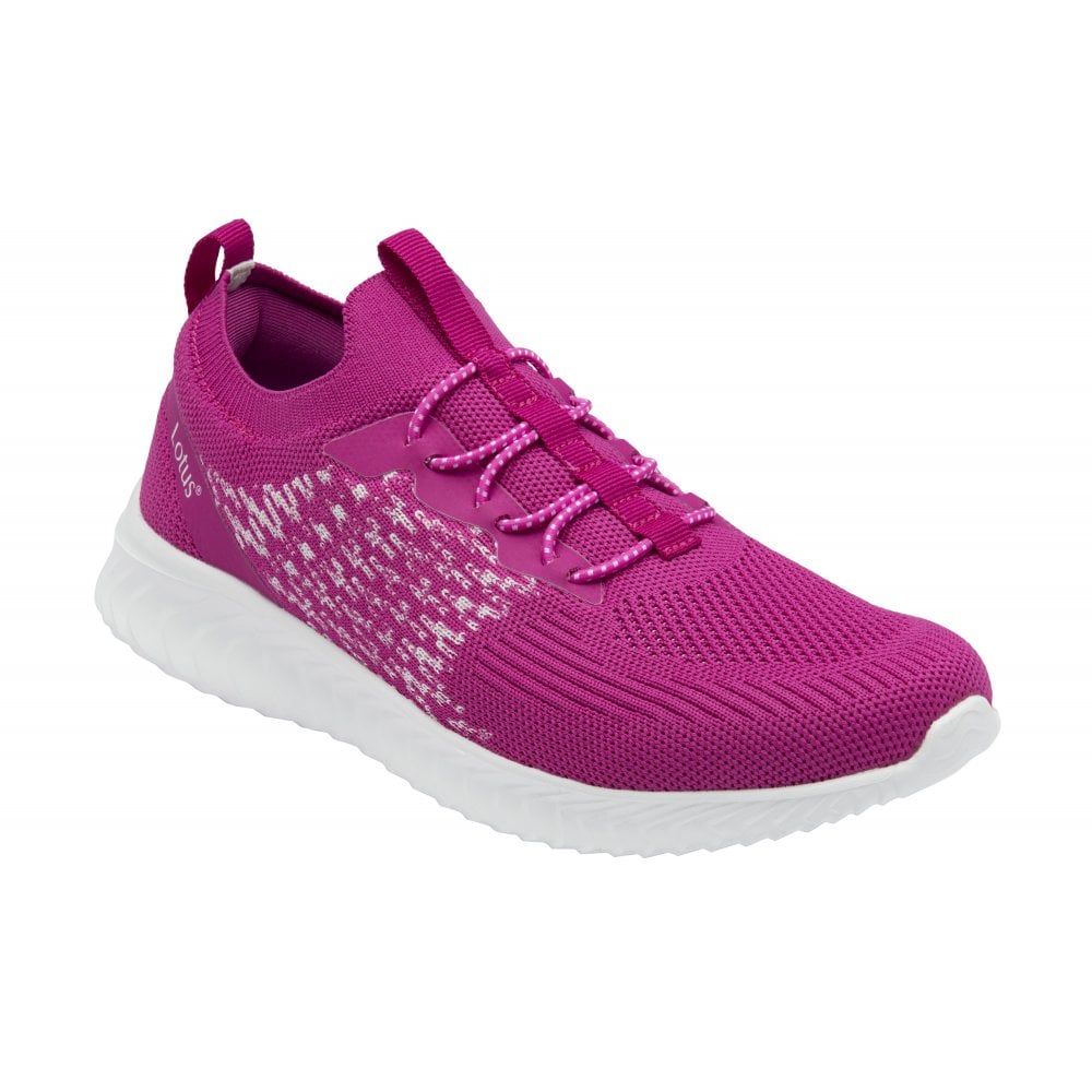 Lotus Girona Women's Bright Lightweight Slip On Casual Trainer Pink