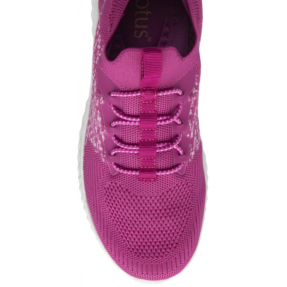 Lotus Girona Women's Bright Lightweight Slip On Casual Trainer Pink