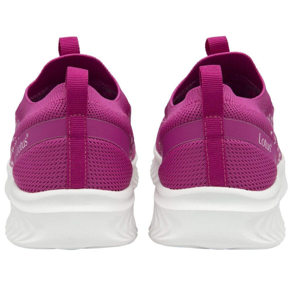 Lotus Girona Women's Bright Lightweight Slip On Casual Trainer Pink