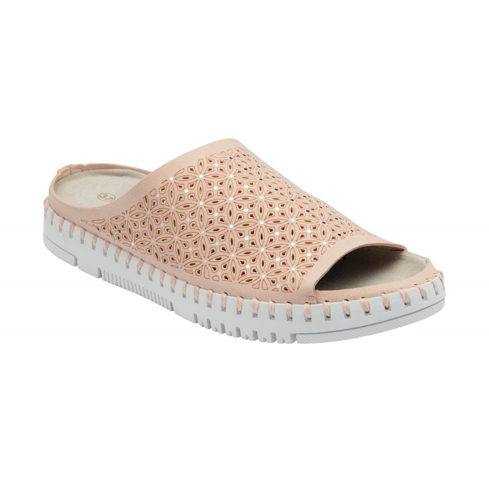 Lotus Maja Women's Open Toe Slip On Mule Pink