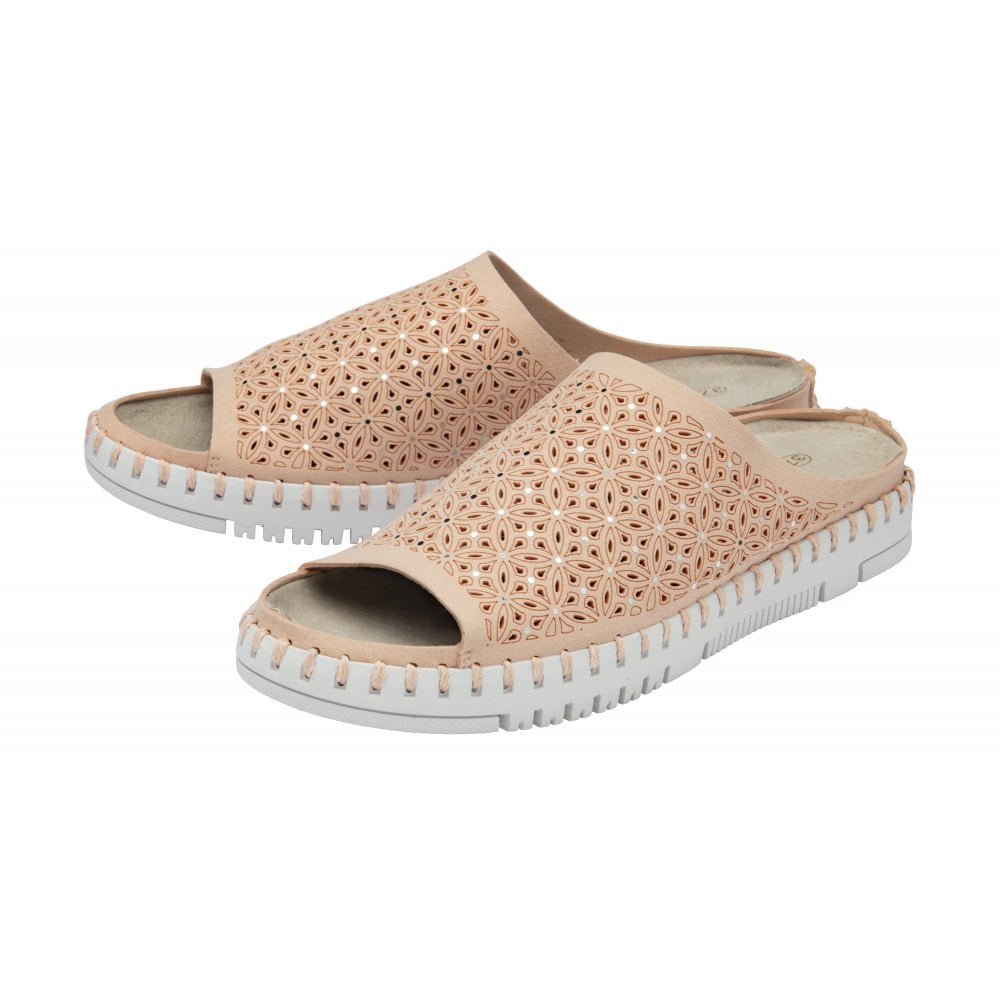 Lotus Maja Women's Open Toe Slip On Mule Pink
