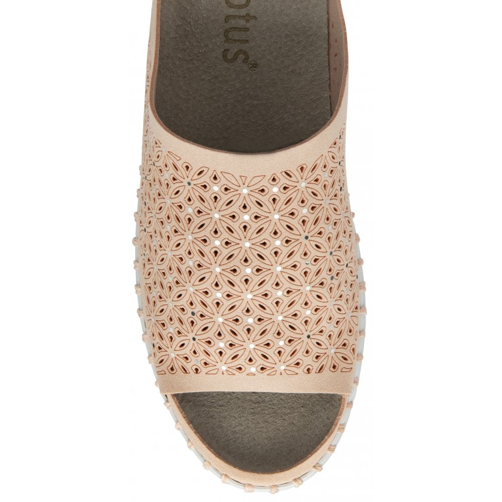 Lotus Maja Women's Open Toe Slip On Mule Pink