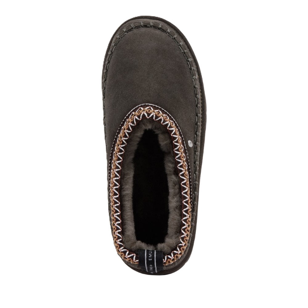 Emu Sharky Adventure Scuff Women's Sheepskin Slip On Cosy Clog Shoe Dark Olive
