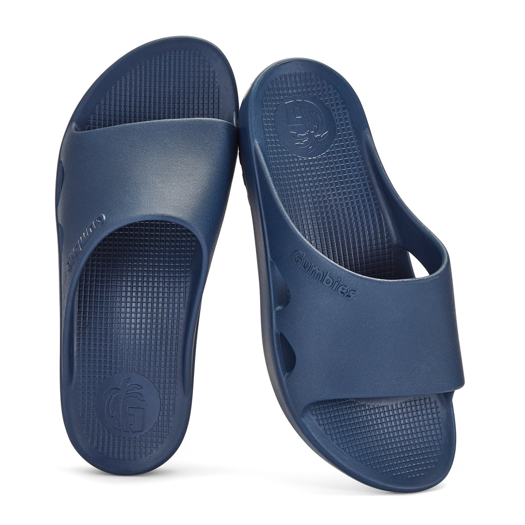 Gumbies SpaSole Women's Lightweight Recycled Rubber Slip On Slider French Navy