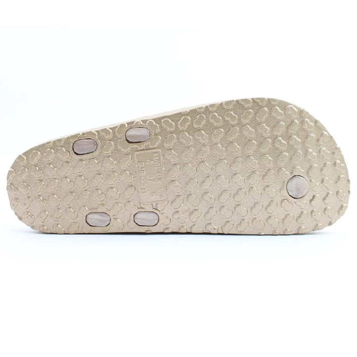 Heavenly Feet Camara Ladies Wedged Toe Post Gold