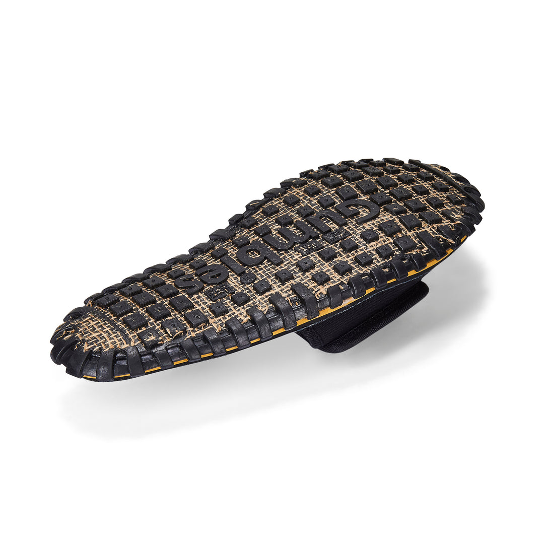 Gumbies Strider Men's Recycled Rubber Adjustable Strap Slider Black