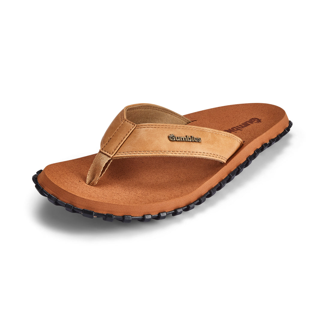 Gumbies Vegovert Men's Bloom Foam Flip Flop Tan