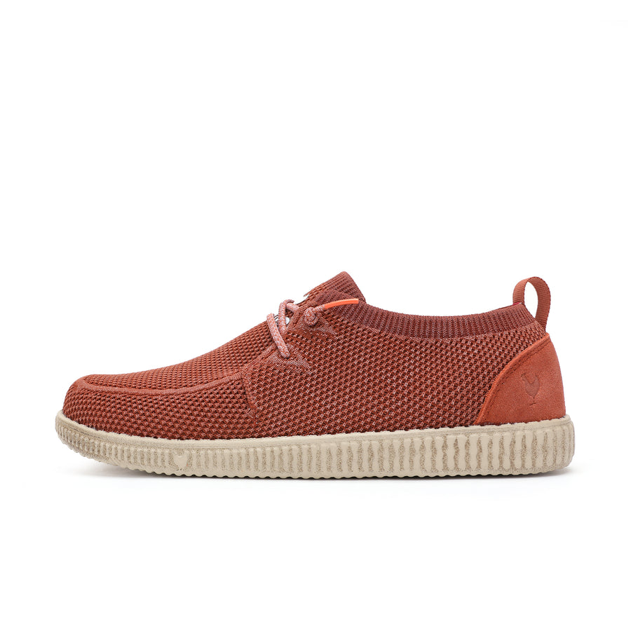 Walk In Pitas Wallabi Fly Washed Men's Lightweight Wally Slip On Canvas Shoe Rojo
