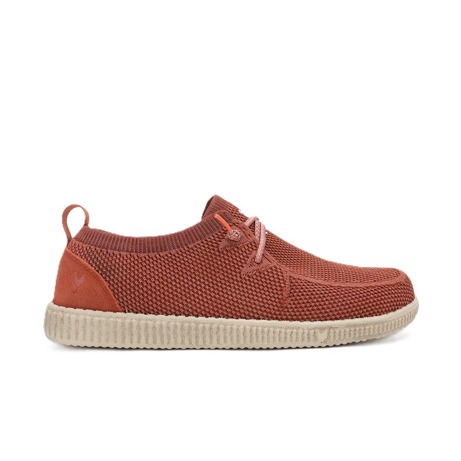 Walk In Pitas Wallabi Fly Washed Men's Lightweight Wally Slip On Canvas Shoe Rojo
