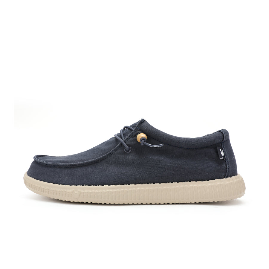 Walk In Pitas Wallabi Washed Men's Lightweight Wally Slip On Canvas Shoe Marino