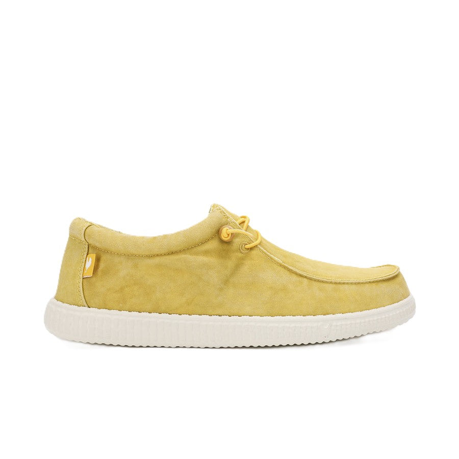 Walk In Pitas Wallabi Washed Women's Lightweight Wally Slip On Canvas Shoe Mostaza