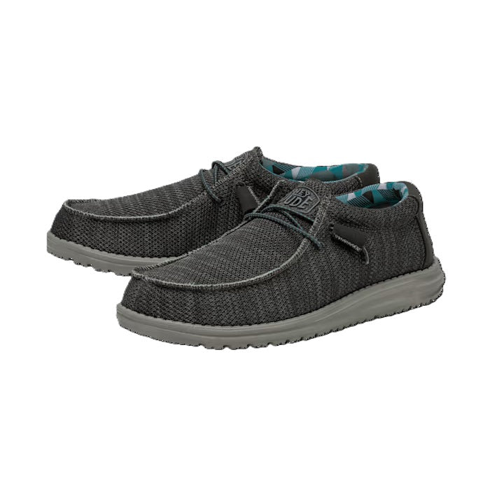 Hey Dude Wally Sox Men's Slip On Casual Shoe Charcoal