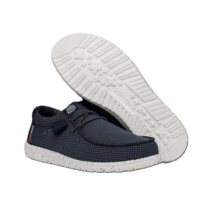 Hey Dude Wally Sport Mesh Men's Slip On Casual Shoe Navy