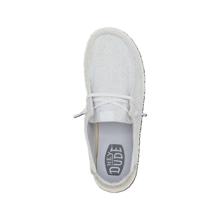 Hey Dude Wendy Eyelet Women's Slip On Casual Shoe Ancient Blue