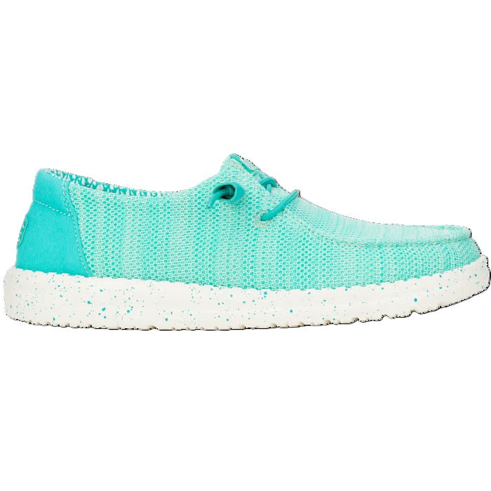 Hey Dude Wendy Stretch Sox Women's Slip On Casual Shoe Ceramic Blue