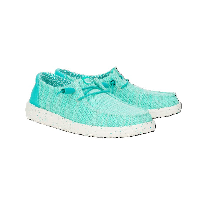 Hey Dude Wendy Stretch Sox Women's Slip On Casual Shoe Ceramic Blue