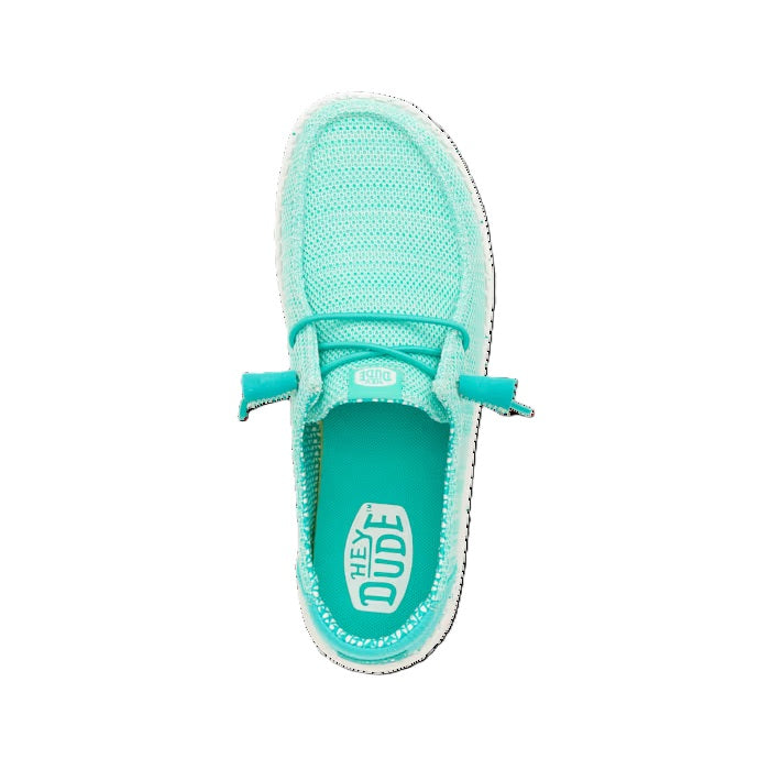 Hey Dude Wendy Stretch Sox Women's Slip On Casual Shoe Ceramic Blue