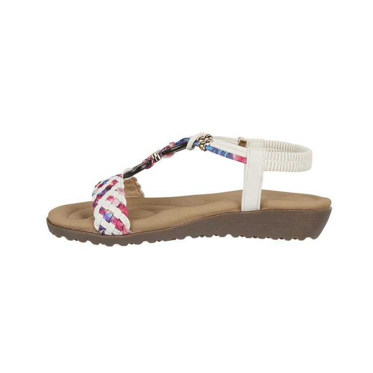 Jo & Joe Marrakesh Women's Beaded Slingback Sandal White