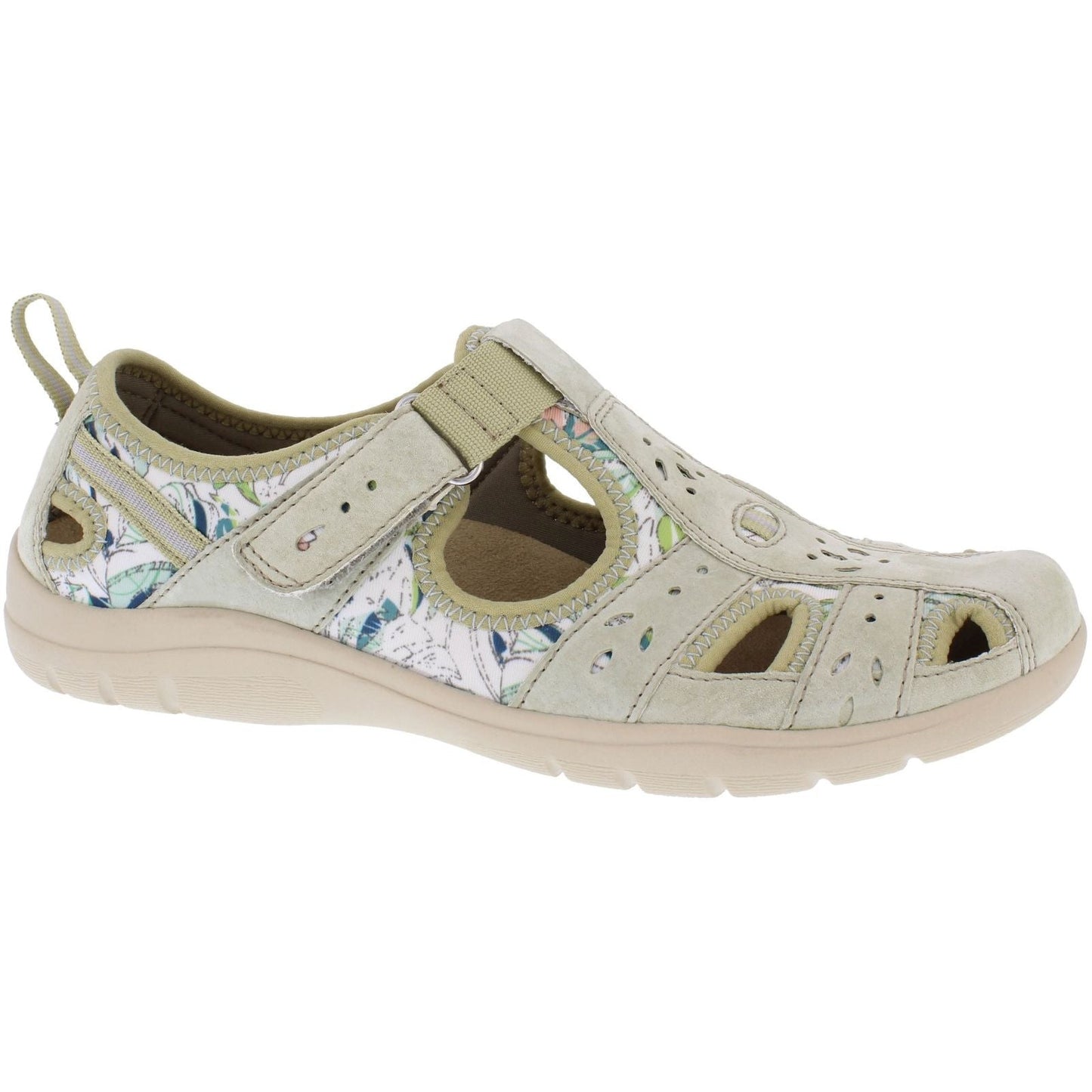 Free Spirit Cleveland Women's Leather Sandal Shoe Sage/Multi