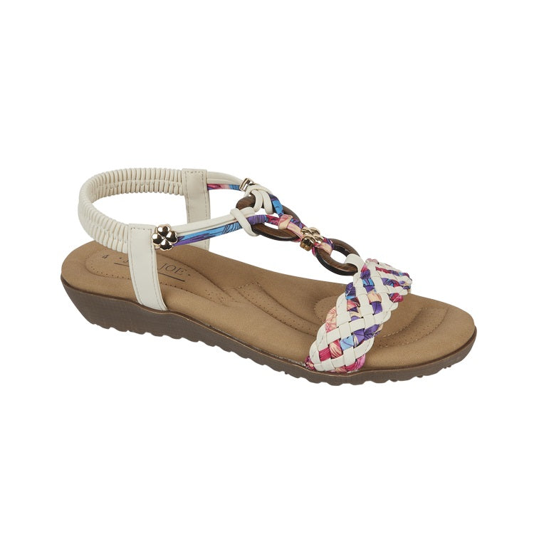 Jo & Joe Marrakesh Women's Beaded Slingback Sandal White