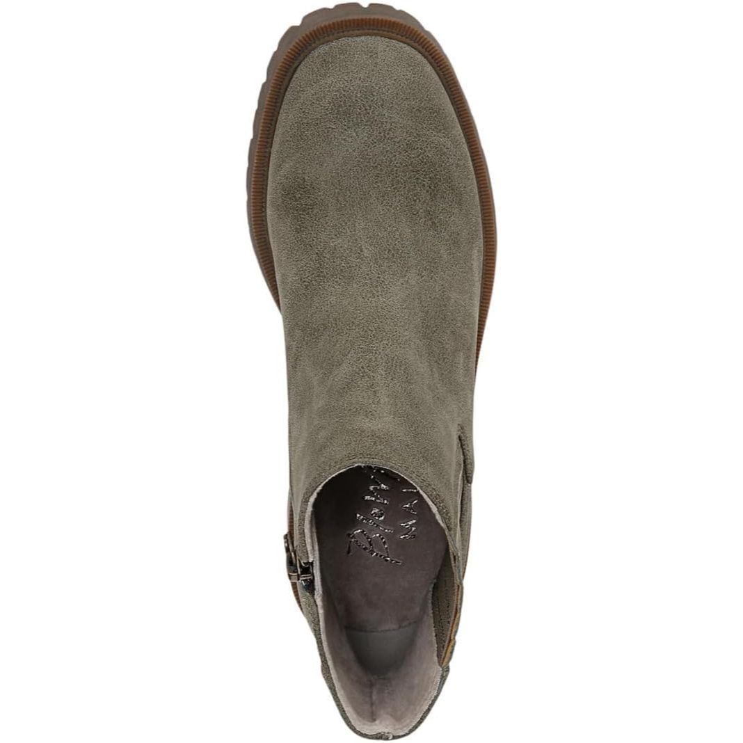 Blowfish Malibu Joy Women's Vegan Zip Up Ankle Boot Moss Green