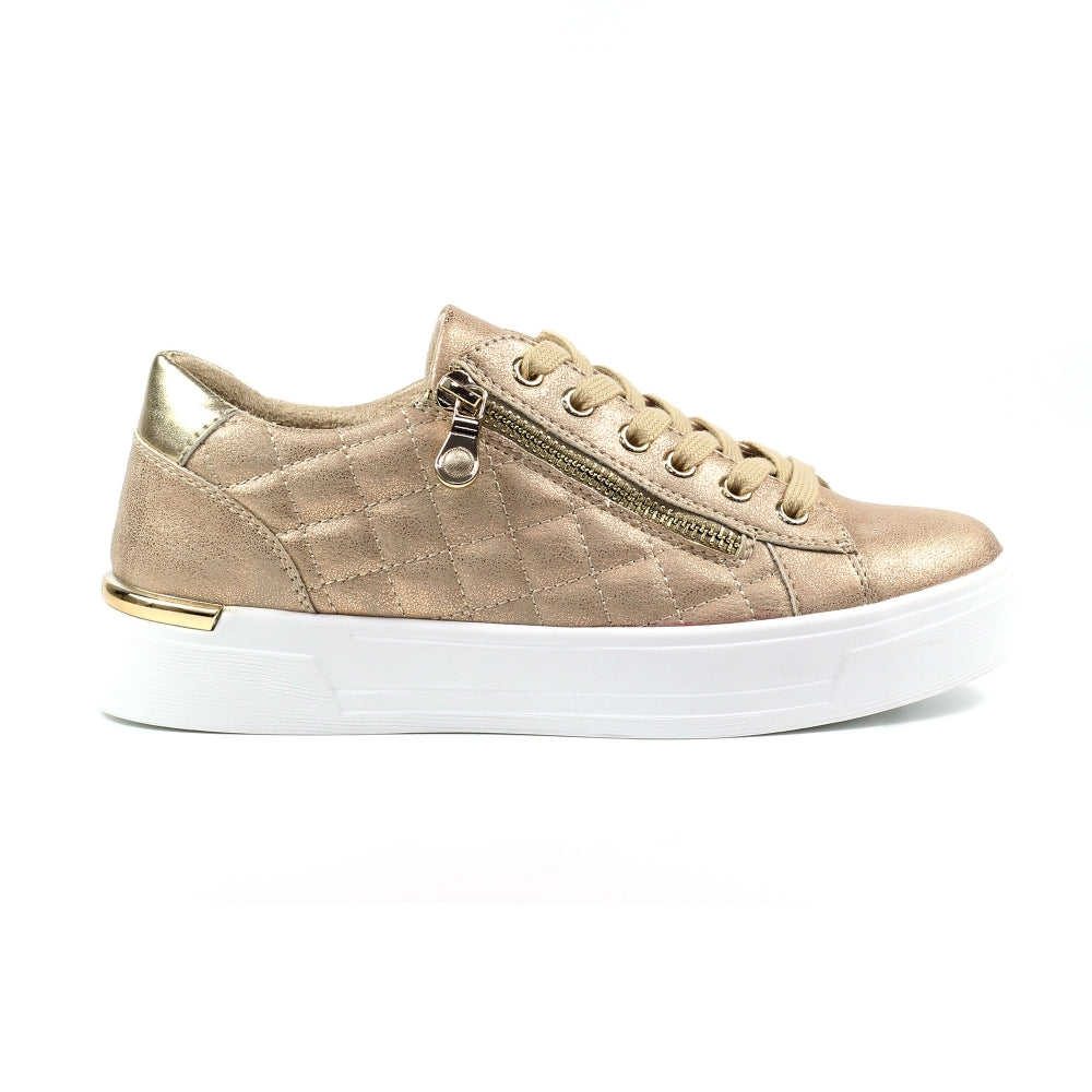 Lunar Xenon Women's Lace Up / Zip Up Platform Trainer Beige