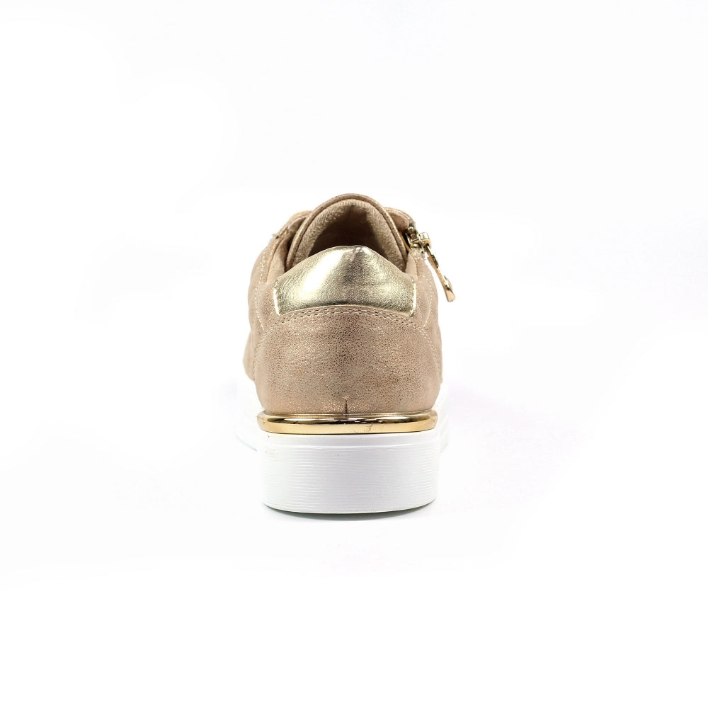 Lunar Xenon Women's Lace Up / Zip Up Platform Trainer Beige