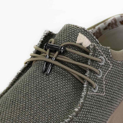KickBack Haven Woven Men's Elasticated Lace Lightweight Slip On Shoe Khaki