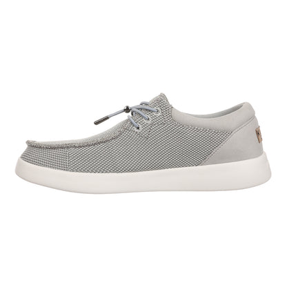 KickBack Haven Mesh Men's Elasticated Lace Lightweight Slip On Shoe Silver/Grey