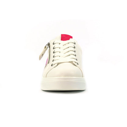 Lunar Angelica Women's Chunky Sole Lace Up/ Zip Up Trainer Pink Multi