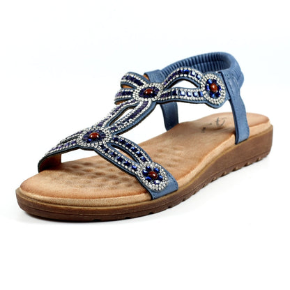 Lunar Arraso Women's Jewel Slingback Sandal Blue