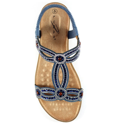 Lunar Arraso Women's Jewel Slingback Sandal Blue