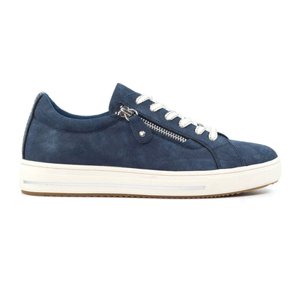 Lunar Athens Women's Chunky Sole Lace Up/ Zip Up Trainer Blue