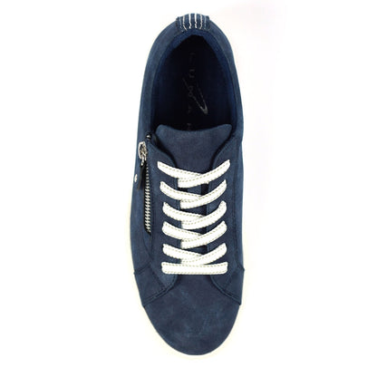 Lunar Athens Women's Chunky Sole Lace Up/ Zip Up Trainer Blue