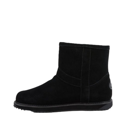 Emu Banks Women's Waterproof Sheepskin Pull On Cosy Ankle Boot Black
