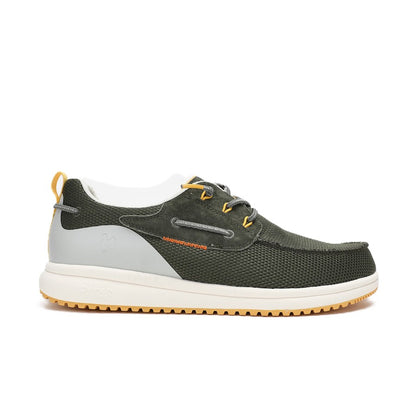 Walk In Pitas Bay Men's Lightweight Slip On Boat Shoe Khaki