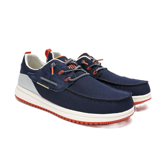 Walk In Pitas Bay Men's Lightweight Slip On Boat Shoe Marino
