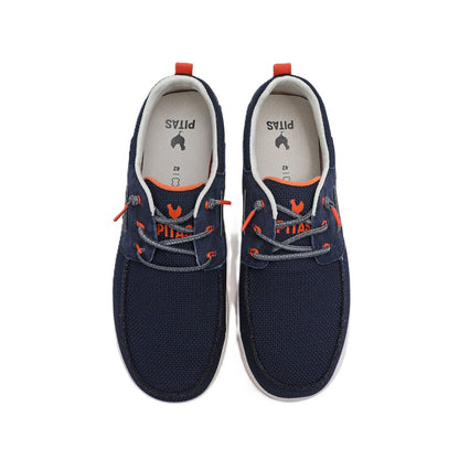 Walk In Pitas Bay Men's Lightweight Slip On Boat Shoe Marino