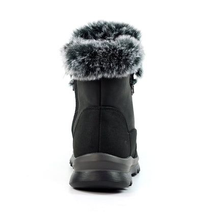 Lunar Beck Women's Waterproof Lace Up/Zip Ankle Boot Black