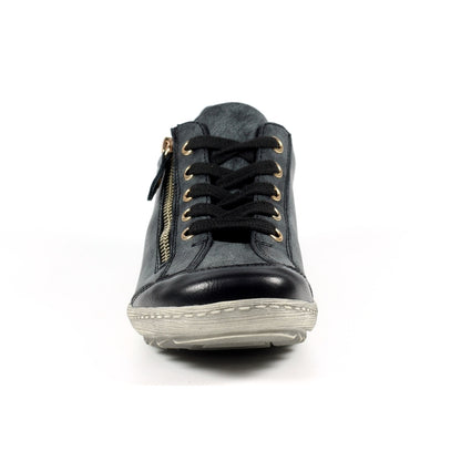Lunar Bianca Women's Lace Up Panelled Trainer Black