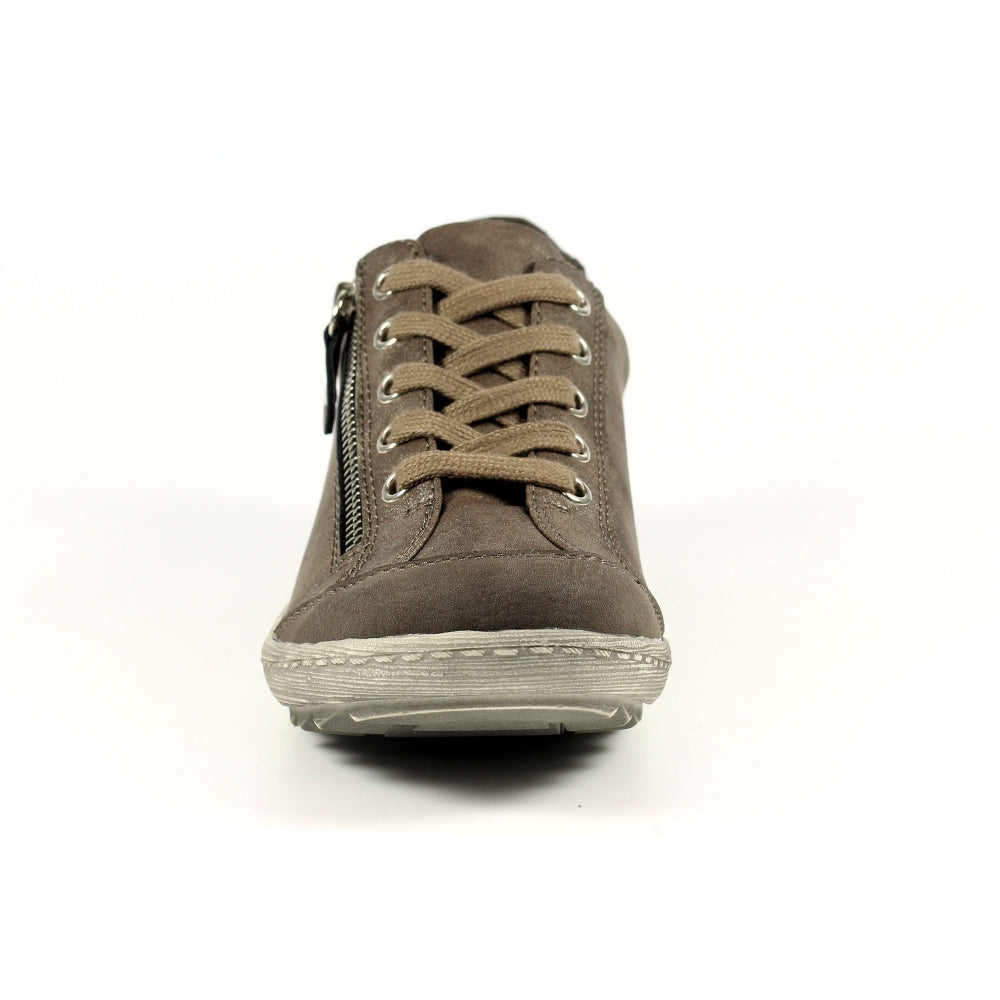Lunar Bianca Women's Lace Up Panelled Trainer Taupe